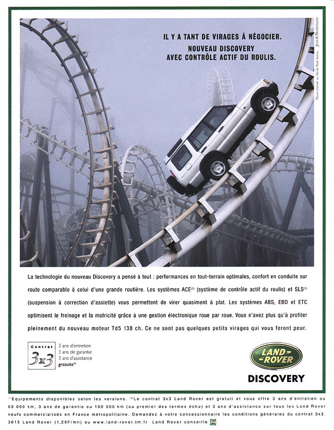 Advert Land Rover 1999